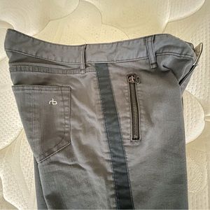 Grey Women’s Jeans with Side Stripe and Zip Pocket